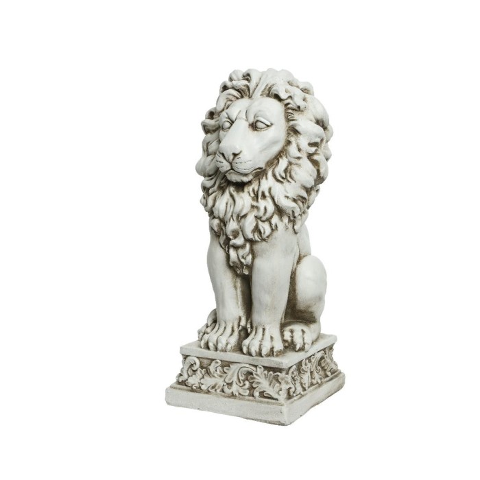 STATUA LEONE OFF WHITE H61